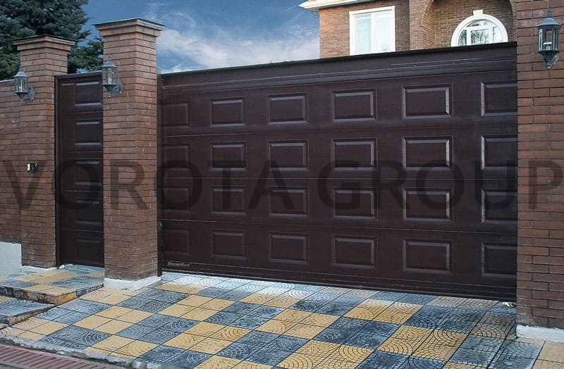 Откатные ворота Doorhan коричневые 2250х3000