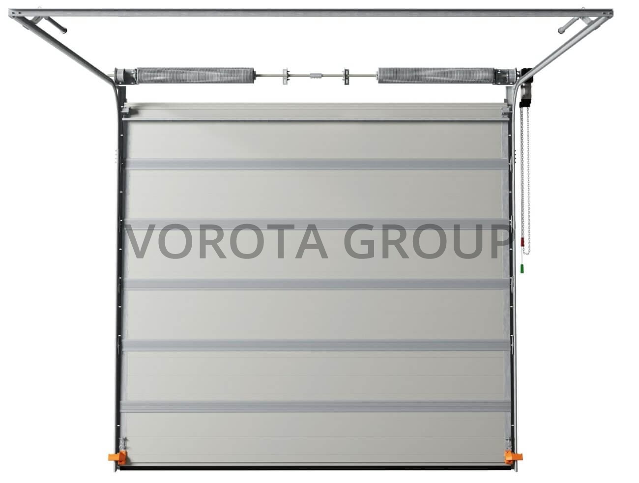 Подъемные гаражные ворота секционные Doorhan серого цвета 2500x2750